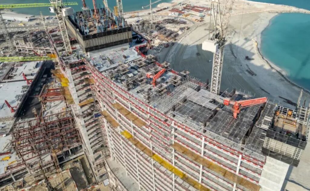 Wynn Resort construction in Al Marjan Island, Ras Al Khaiman